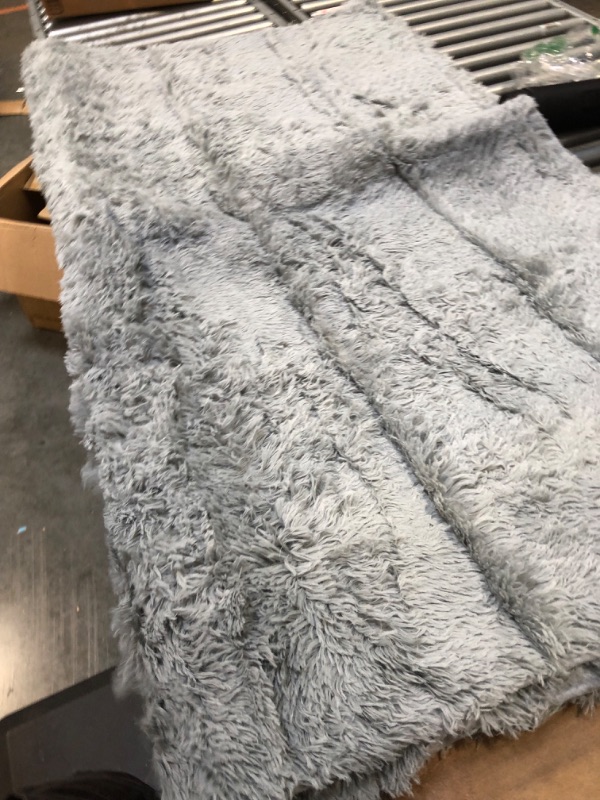 Photo 1 of 5 x 8ft blue grey shag rug