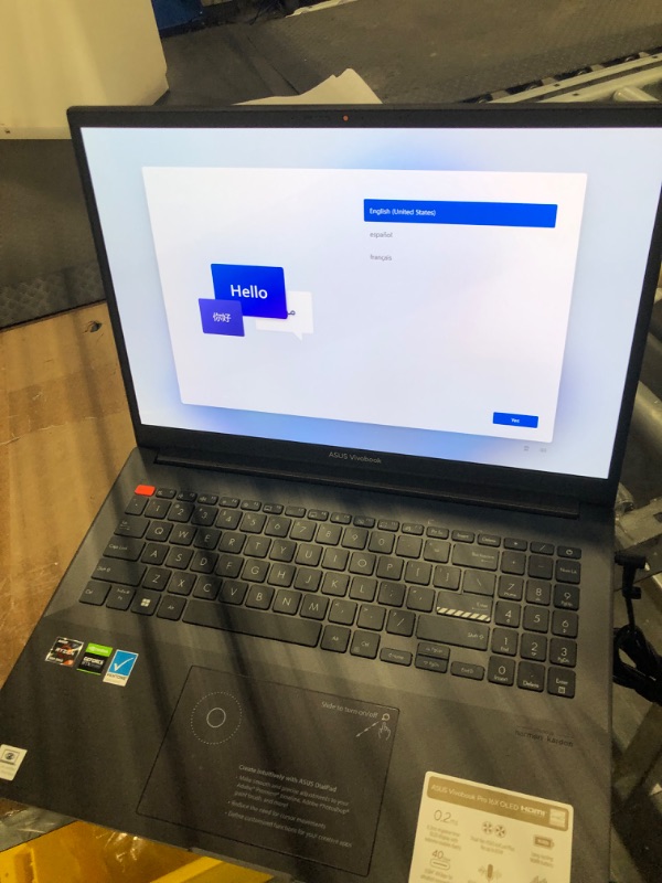 Photo 5 of ASUS - Vivobook Pro 16X M7600 16" Laptop - AMD Ryzen 9 - 32GB Memory - NVIDIA GeForce RTX 3050 Ti - 1TB SSD - Black
