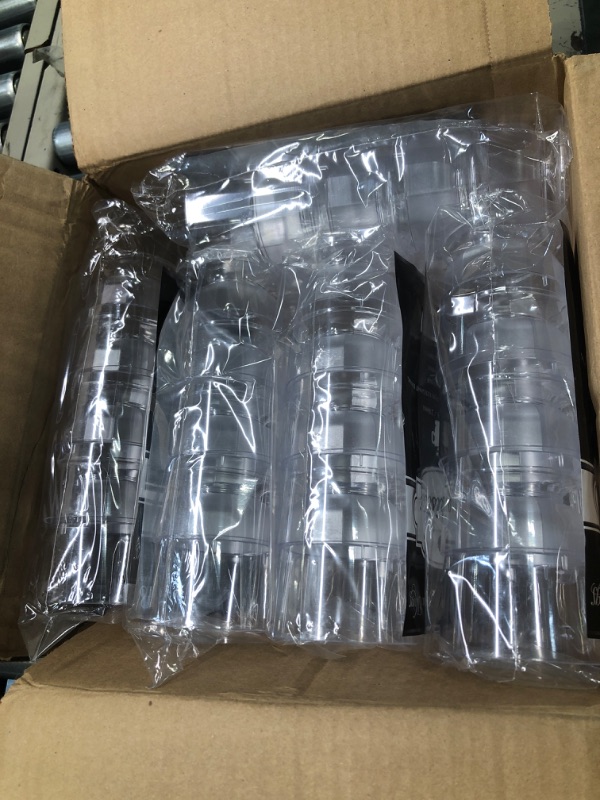 Photo 1 of Exquisite Frosted Glass Look, Premium Plastic Coffee Cups - 8 oz Coffee Mug - Clear Tea Cup - 40 - Count