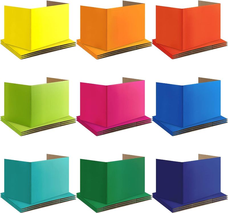 Photo 1 of 25Pcs Privacy Folders for Student Desks Desk Dividers for Students Classroom Desk Privacy Panel Study Carrels School Teacher Supplies, 4 Colors