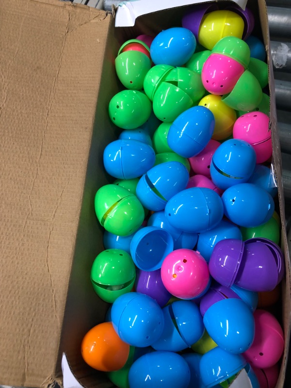 Photo 1 of JOYIN 144 Pcs Prefilled Easter Eggs with Toys, 2 3/8” 80 Bright Colorful Easter Eggs for Easter Basket Stuffers/Fillers, Easter Eggs Hunt, Filling Treats, Party Favor, Classroom Prize Supplies