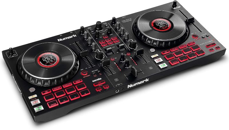 Photo 3 of Numark Mixtrack Platinum FX - DJ Controller For Serato DJ with 4 Deck Control, DJ Mixer, Built-in Audio Interface, Jog Wheel Displays and FX Paddles