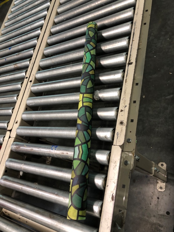 Photo 1 of funlife Transparent Stained Glass Window Film, Static Cling Glass Covering Sticker, Non-Adhesive Removable Window Decor, Green Glass Mosica 17.7" x 118" Transparent Green Glass Mosica 17.7"X118"/45X300cm