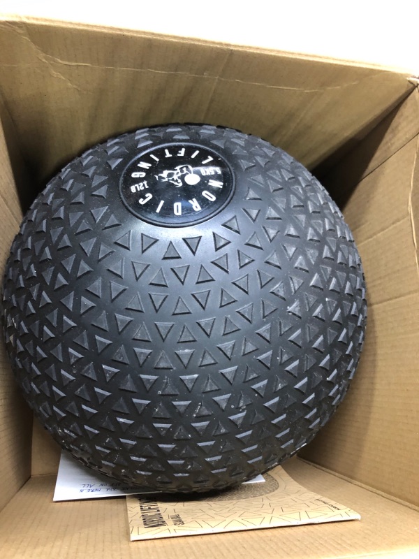 Photo 3 of Nordic Lifting Dead Weight Slam Ball for Crossfit - Textured Slamball for Core & Fitness Training 12.0 Pounds