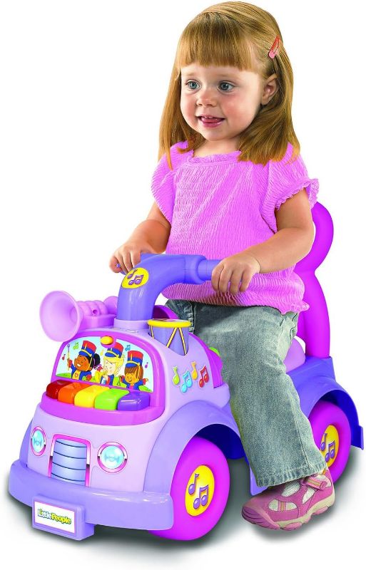 Photo 3 of Little People Fisher-Price Music Parade Ride On, Purple, Large, Helps Foster Motor Skills
Brand: Little People