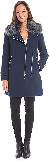 Photo 3 of Nine West Outerwear Women's 32" Asymmetric Zip Wool Coat