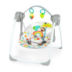 Photo 3 of Bright Starts Playful Paradise Portable Compact Baby Swing with Toys, Unisex, Newborn +