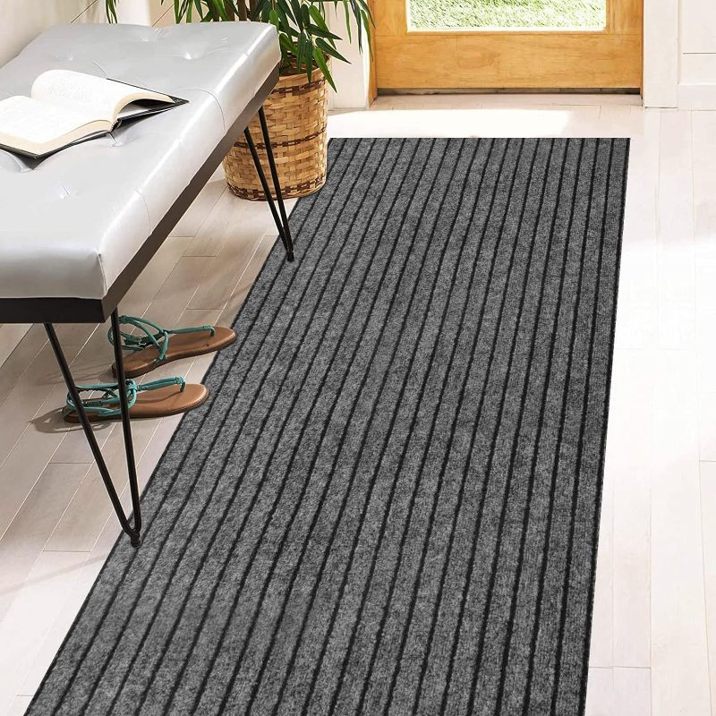 Photo 3 of 2' x 6' Runner Rugs with Rubber Backing, Indoor Outdoor Utility Carpet Runner Rugs