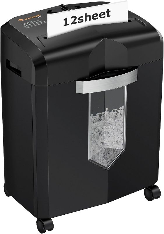 Photo 1 of Bonsaii Paper Shredder, 12-Sheet Cross-Cut Shredder for Home Office Use, 20-Minutes Heavy Duty Shredder with 4.2 Gal Pullout Bin & 4 Casters for Credit Card Jam-Proof Shredding Machine (C266-A)
Visit the bonsaii Store