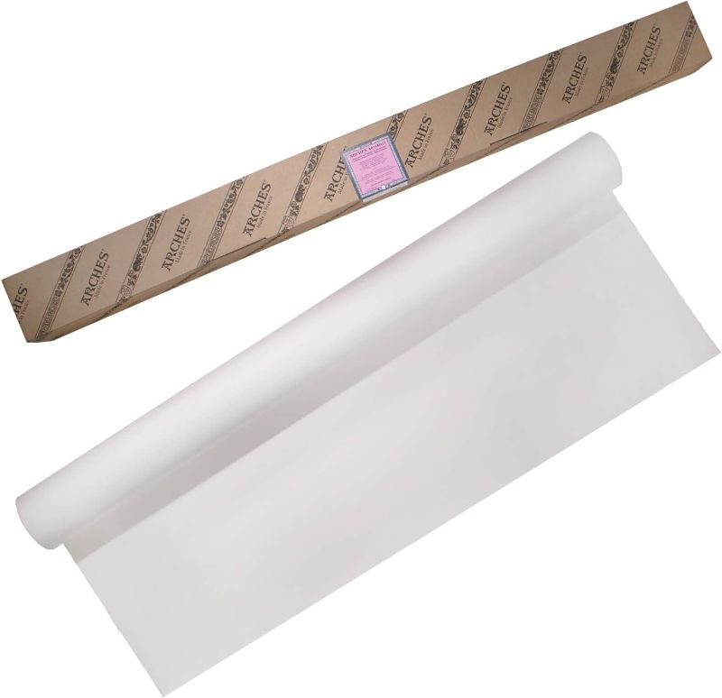 Photo 2 of Arches Watercolor Paper Roll 51in x 10yd Natural White 100% Cotton Paper - 156lb Hot Press Watercolor Paper Roll - Arches Art Paper for Watercolor Gouache Ink Acrylic and More