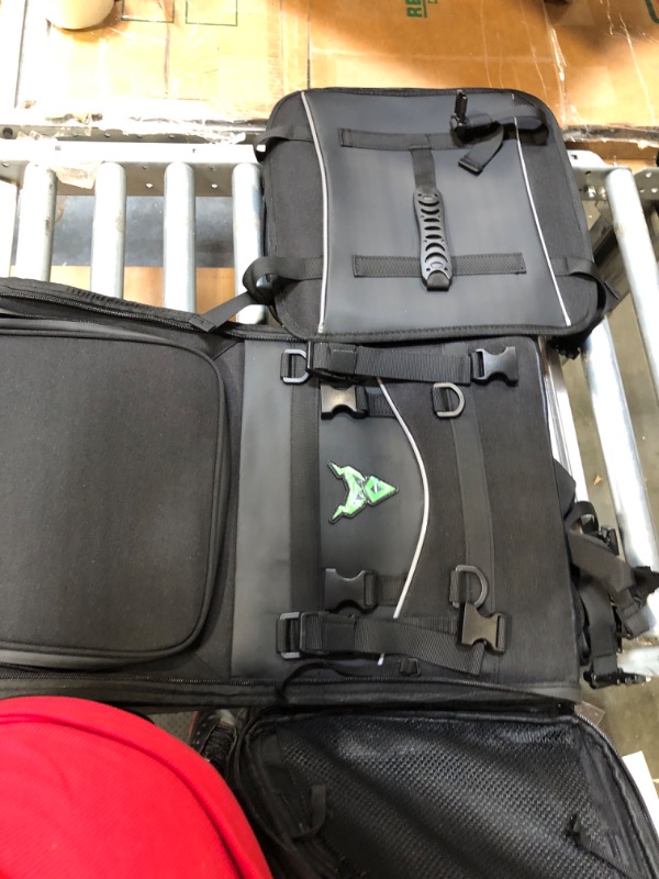 Photo 1 of VVINMO Motorcycle Bag for Back Seat Folding Tail Luggage Expandable(35-50L) Backpack/Travel Bags, Water repellent Oxford, with Handle and Straps - #25-Green