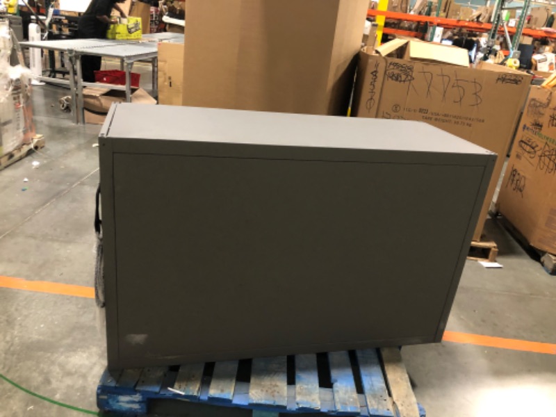 Photo 1 of **incomplete** Husky 56 in. 18-Drawer Professional Tool Chest and Cabinet Set, Matte Gray (missing top part of cabinet set)