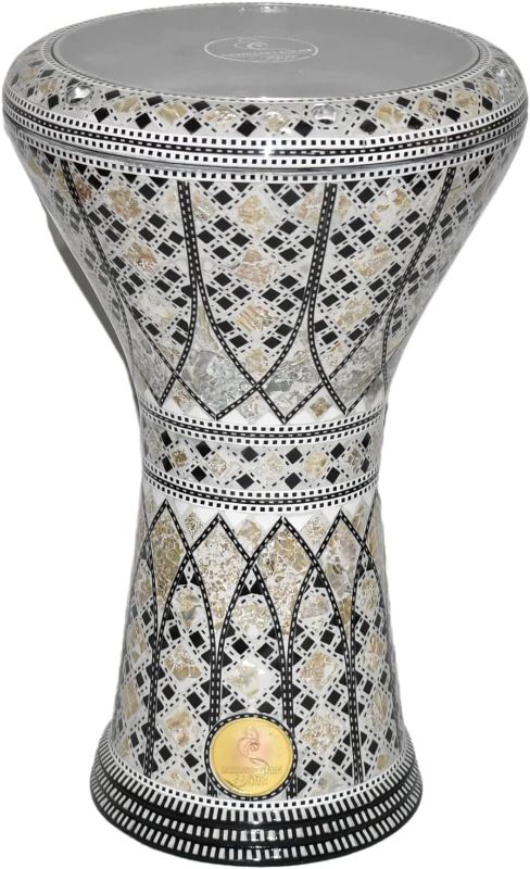 Photo 1 of 17 inches Drum Darbuka tabla doumbek mother of pearl Gawharet El Fan musical instrument Egyptian handmade (Sultan Crown)