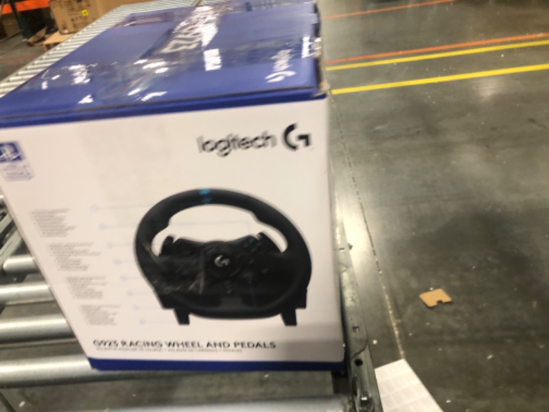 Photo 1 of Logitech G923 Racing Wheel and Pedals for PS 5, PS4 and PC featuring TRUEFORCE up to 1000 Hz Force Feedback, Responsive Pedal, Dual Clutch Launch Control, and Genuine Leather Wheel Cover PlayStation|PC Wheel Kit