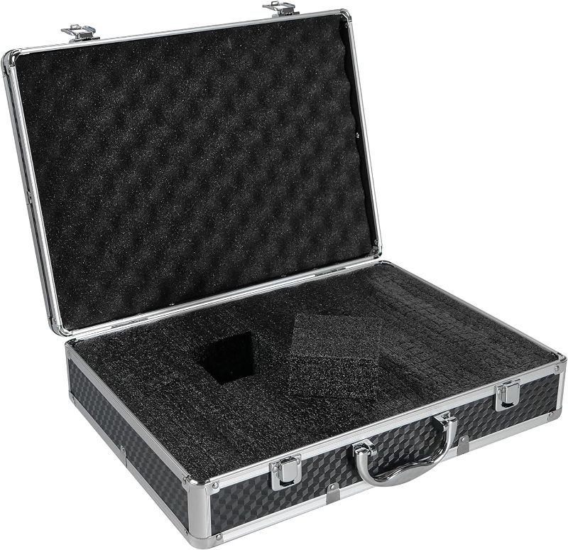 Photo 1 of Phenyx Pro Aluminum Alloy Frame Carrying Case with One-layer Pre-Diced Pick and Pluck Foam, Ideal for Phenyx Pro Single/Dual Wireless Mic Systems Transportation (Size Medium 17.1 x 12.6 x 4.1 In)