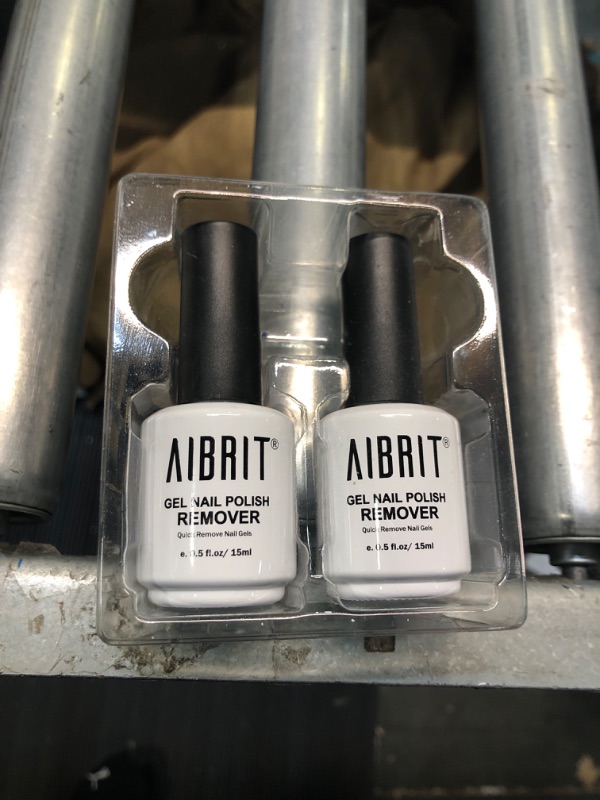 Photo 2 of AIBRIT Gel Nail Polish Remover,Gel Polish Remover for Nails 2 pcs,Soak Off UV Gel Polish in 2-5 Minutes, 2 Pack 0.5 fl oz./15ml