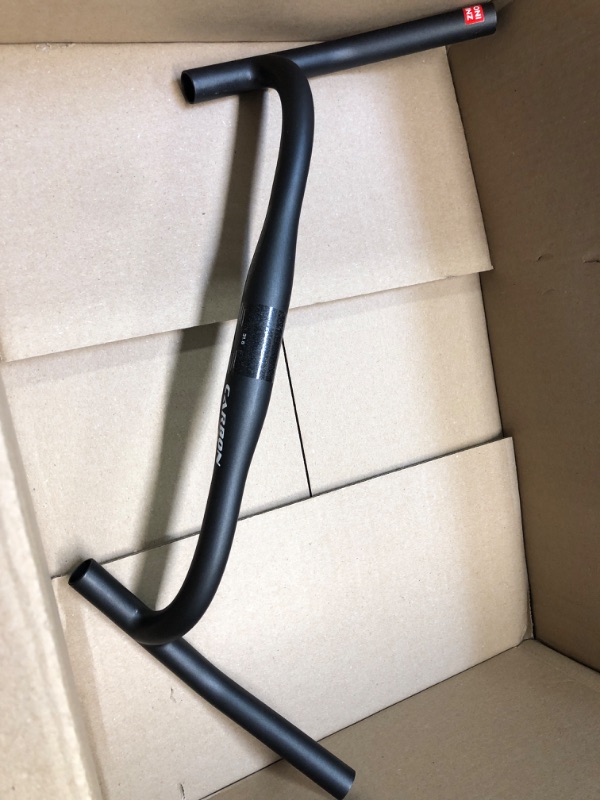 Photo 3 of Gravel Bicycle Handlebars 31.8mm Carbon Fiber Handlebar 540/560/580/600/620mm Expanding Out H Handlebars Large Angle Bent Handlebar (Color : 31.8mm, Size : 560mm) 560mm 31.8mm