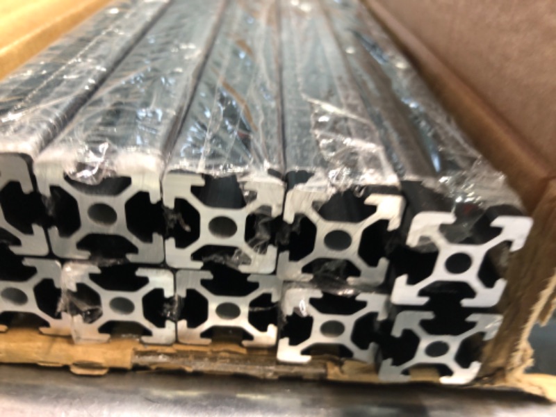Photo 1 of 10pcs 48inch T Slot 2020 Aluminum Extrusion European Standard Anodized Linear Rail for 3D Printer Parts and CNC DIY 1220mm Black(48inch) Black 10PCS 1220mm(48'')