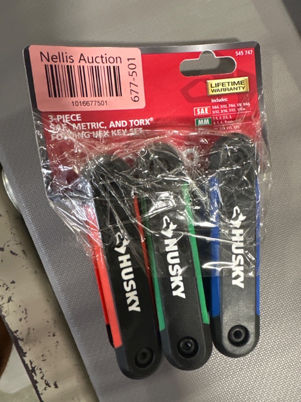 Photo 1 of Folding Hex Key Set (9-Piece SAE, 8-Piece MM, 8-Piece Torx)