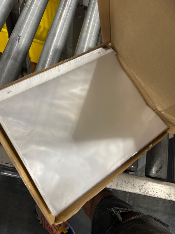 Photo 1 of Oxford Sheet Protectors, Clear Finish, Top Load, Letter Size Plastic Sleeves, Reinforced 3 Hole Punch for Binders, 100 per Box (33267), Letter 100 - Pack