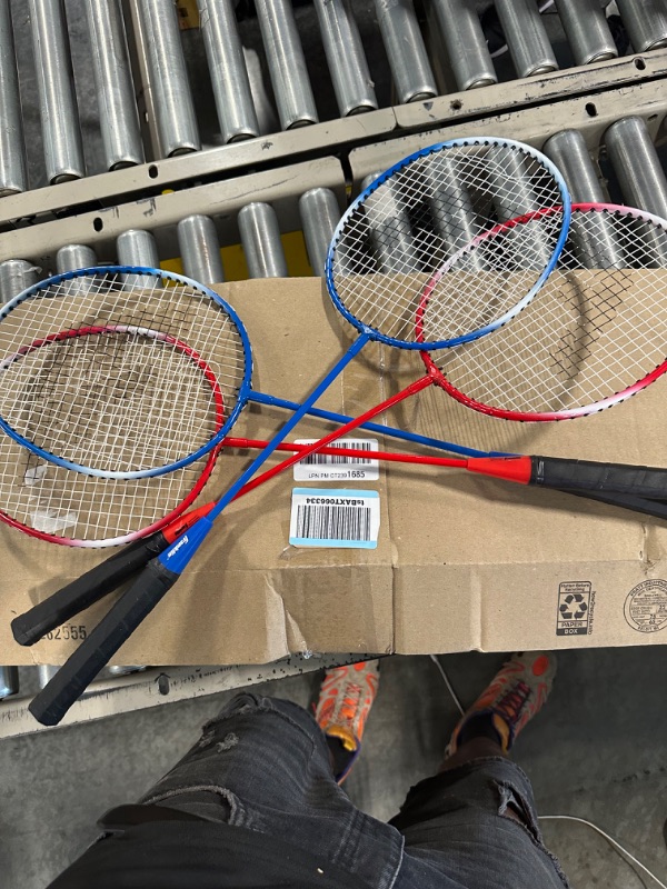 Photo 3 of Boulder Sports Badminton Rackets - Lightweight Badminton Racket Set with 3 Shuttlecocks and Racquet Case - Badminton Set for Backyard or Outdoor Games