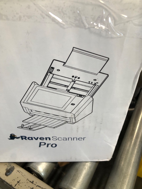 Photo 3 of Raven Pro Document Scanner Bundle with Screen Protector, Dust Cover, Cleaning Wipes, Stand and Stamp (Black)