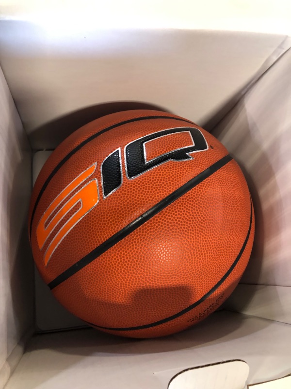 Photo 1 of SiQ Smart Basketball & App - Shoot Better Now - Interactive AI Outdoor/Indoor Shot Training Equipment - Practice Aid for NBA-Level Shooting for Basketball Players - Pro Leather Ball Youth/Women’s Size 6 + 12M Subscription Indoor