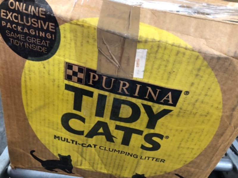 Photo 2 of *****ONE BAG ONLY*** Purina Tidy Cats Natural Cat Litter, Naturally Strong Clean Lemongrass Scent Clay Cat Litter, Recyclable Box -13.33 lb. Bags