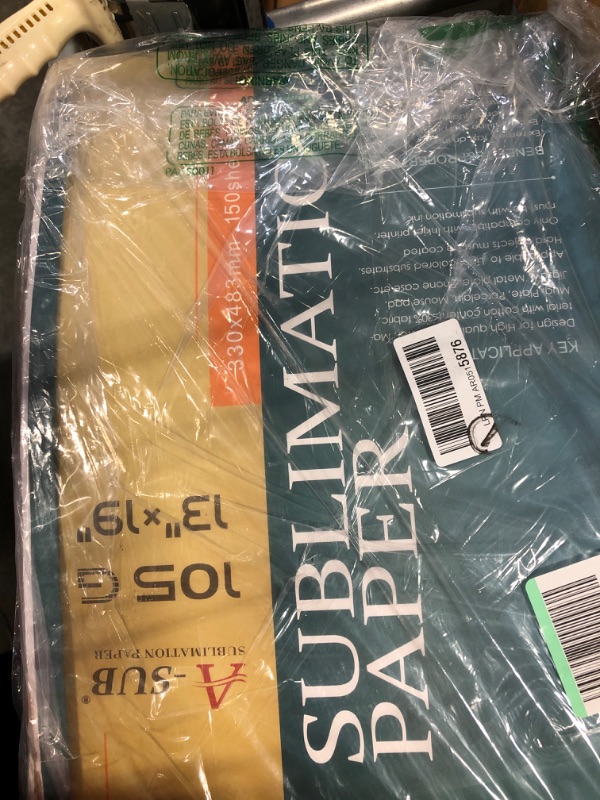 Photo 1 of A-SUB Sublimation Paper- 150 Sheets Heat Transfer Paper 13x19 inch Compatible with Inkjet Sublimation Printer 105g 13"x19"