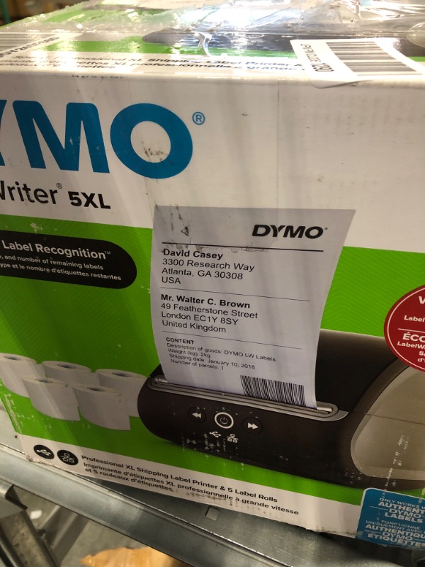 Photo 2 of DYMO LabelWriter 5XL Label Printer, Automatic Label Recognition, Prints Extra-Wide Shipping Labels (UPS, FedEx, USPS) from Amazon, eBay, Etsy, Poshmark, and More, Perfect for eCommerce Sellers LabelWriter 5XL Thermal Label Printers