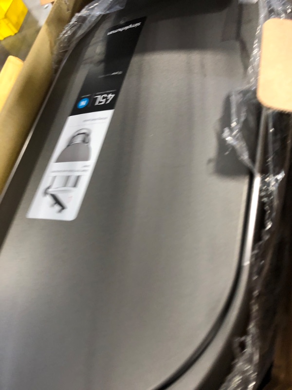 Photo 1 of simplehuman 40 Liter / 10.6 Gallon Slim Kitchen Step Trash Can with Liner Rim, Grey Plastic Gray 40L Slim