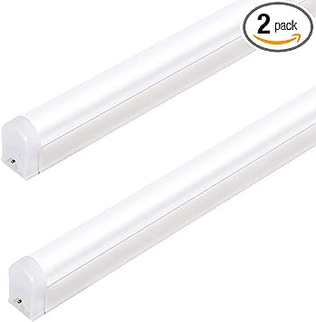 Photo 1 of 2 Pack LED Shop Light 4FT, T5 Integrated Single Fixture, 22W, 2200lm, 6500K Super Bright White, Linkable Shop Light, Utility Shop Lights, Corded Electric with Built-in ON/Off Switch
