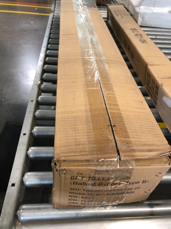 Photo 1 of 8 Foot LED Bulbs, 46W, 5500lm, 5000K, T8 T10 T12 LED Tube Lights, Dual-Ended Ballast Bypass 8FT LED Bulbs (Use Two 4FT), FA8 Single Pin, Frosted Lens, Fluorescent Replacement, UL, FCC, NSF, 10 Pack 8 Ft | 5000k