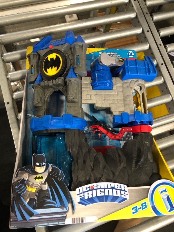 Photo 4 of Imaginext DC Super Friends Batman Toy, Wayne Manor Batcave Playset with Batman Figure Batcyle and Accessories