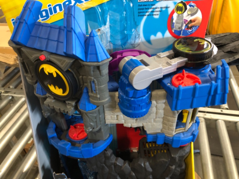 Photo 3 of Imaginext DC Super Friends Batman Toy, Wayne Manor Batcave Playset with Batman Figure Batcyle and Accessories