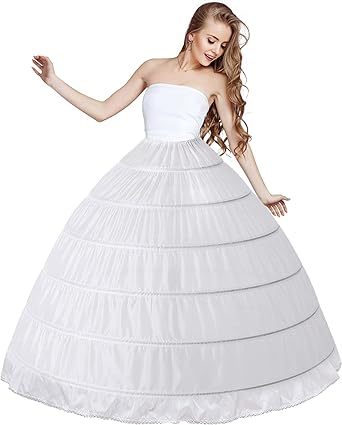 Photo 1 of SHEJIZE Women’s Petticoat Skirt Crinoline for Girls Hoop Skirt Petticoat Underskirt Half Slips
