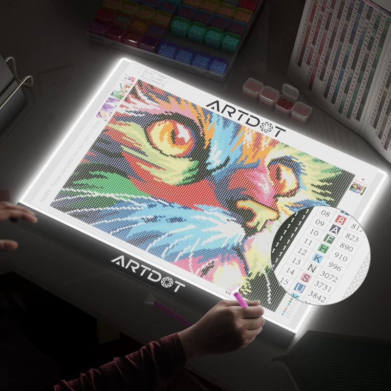 Photo 1 of ARTDOT A3 LED Light Pad for Diamond Painting, USB Powered Light Board 