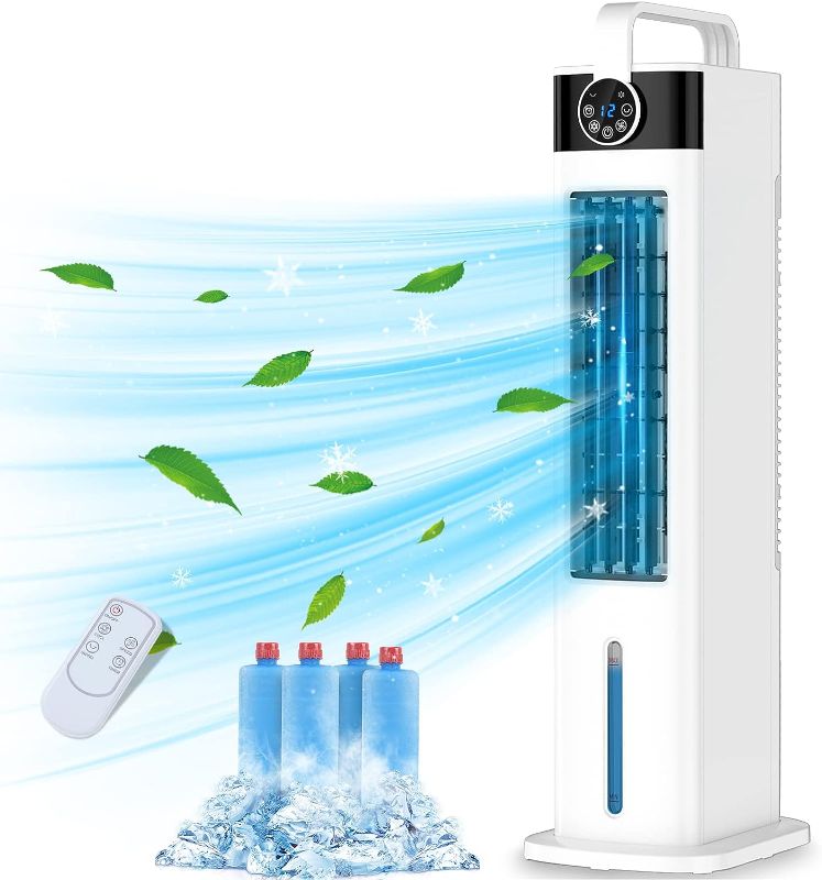 Photo 1 of Portable Air Conditioners, Evaporative Air Cooler & Air Conditioner for Room w/3 Speeds & Cooling Mode, 52° Oscillation, 12H Timer, Remote, Portable AC Swamp Cooler for Room Home Office

