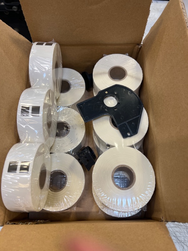 Photo 1 of Printholic - 12 Rolls Compatible with Brother DK 1201 (1-1/7" x 3-1/2") Labels Barcode Shipping Labels - 400/Roll Adress Labels for Brother QL Label Printers - Include 1 Detachable Frame