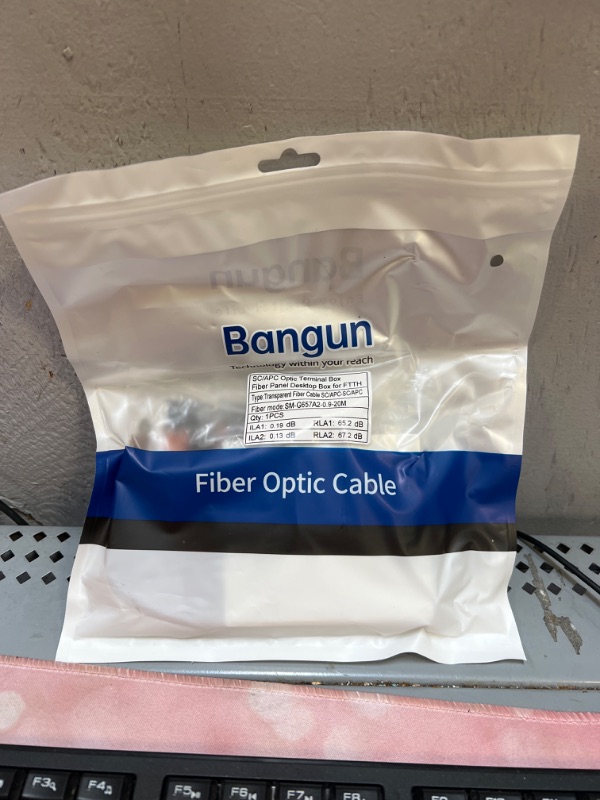 Photo 1 of Bangun SC/APC Port Fiber Optic Terminal Junction Box/Fiber Panel Desktop Box for FTTH, Pre-Loaded 20m SC APC Transparent Fiber Patch Cable with Management Spool Optical Desktop Box+20m SC/APC