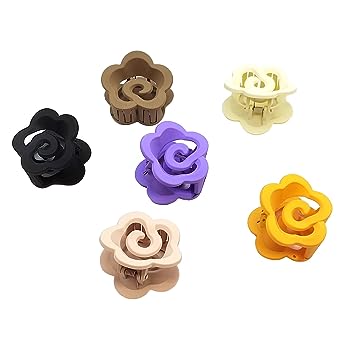 Photo 1 of 6 Pcs Hair Clips for Thin Hair,Non Slip Hair Clamps,Medium Size Hair Claw for Women Girls Kids Hair Accessories