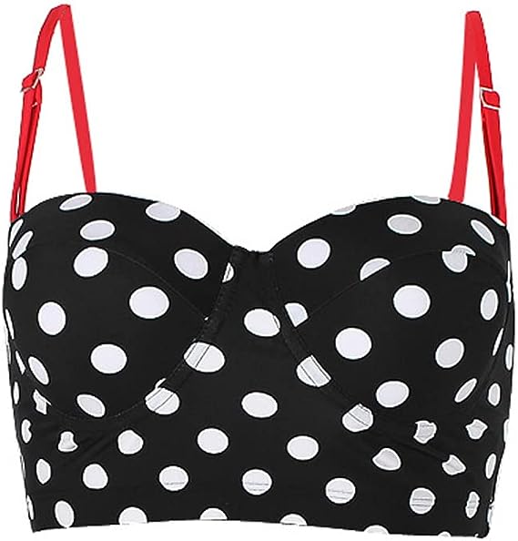 Photo 1 of Artonly Women Polka Dot Underwire Bikini Top Push Up Pad Swimsuit Top Full Coverage Bathing Suits Top Only SIZE XL 
