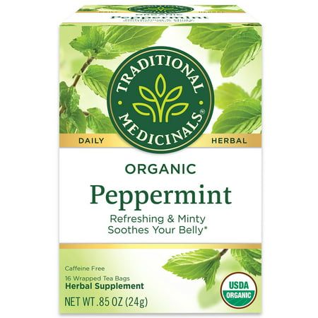 Photo 1 of (6 Pack) Traditional Medicinals Organic Peppermint Herbal Tea - Caffeine Free 16 Bags EXP ARP 2026
