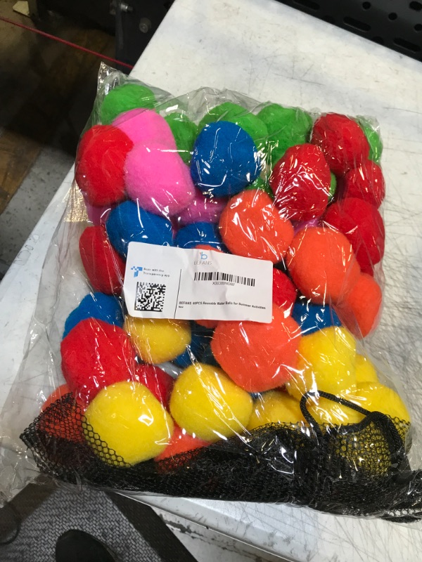 Photo 2 of 60 Pcs Reusable Water Balls, Reusable Water Balloons for Outdoor Toys and Games, Water Toys for Kids and Adults Boys and Girls - Summer Toys Ball for Pool and Backyard Fun Multicolor 60