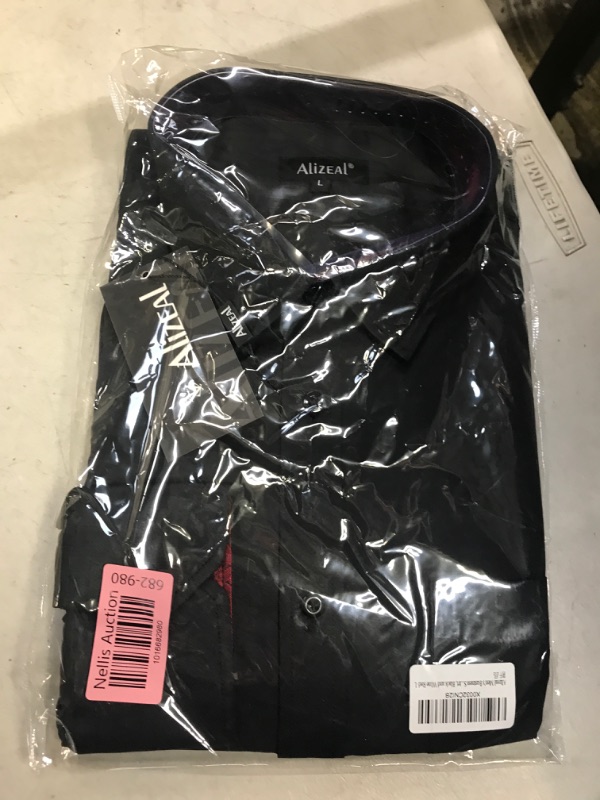 Photo 1 of Alizeal men's shirt( black and red , size large )