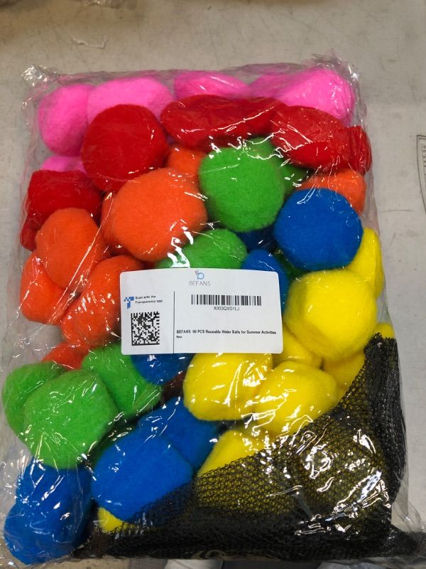 Photo 2 of 90 Pcs Reusable Water Balls, Reusable Water Balloons for Outdoor Toys and Games, Water Toys for Kids and Adults Boys and Girls - Summer Toys Ball for Pool and Backyard Fun Multicolor 90