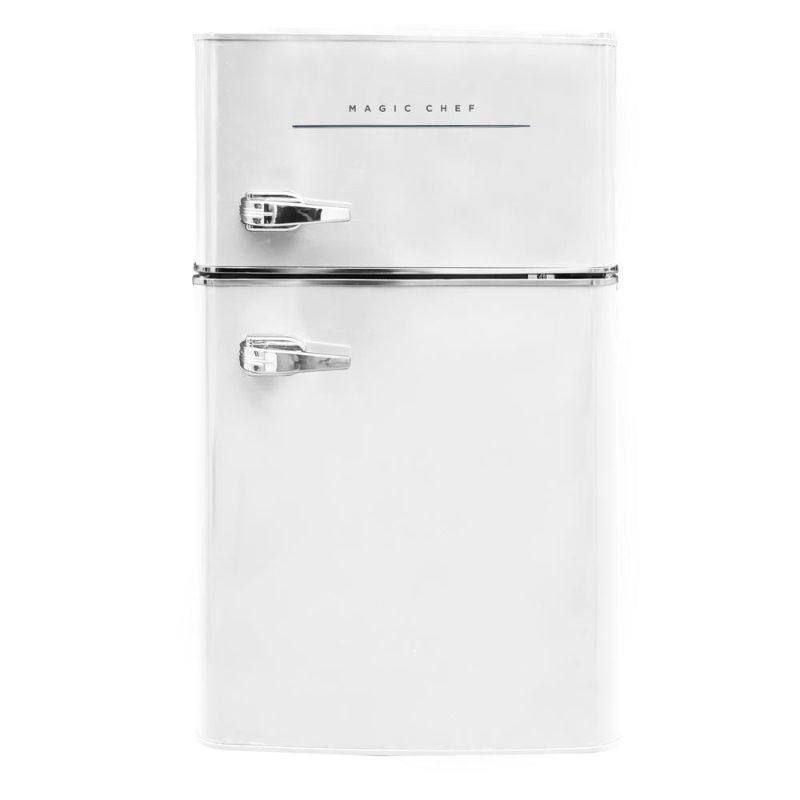 Photo 1 of Magic Chef Retro 3.2 Cu. Ft. 2 Door Mini Fridge in White
