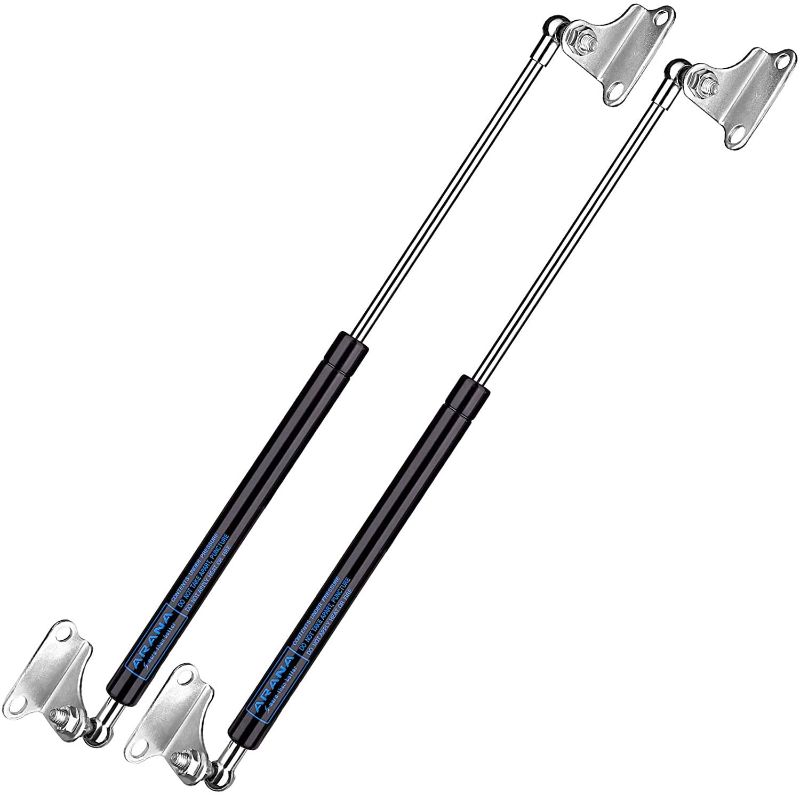 Photo 1 of 20 inch 55 LB Gas Prop Struts Shocks, 20" 245 N Lift-Support Gas Springs for RV Bed TV Cabinet Floor Hatch Garbage Storage Box Lid, 2Pcs Set with L-Type Mounting Brackets ARANA

