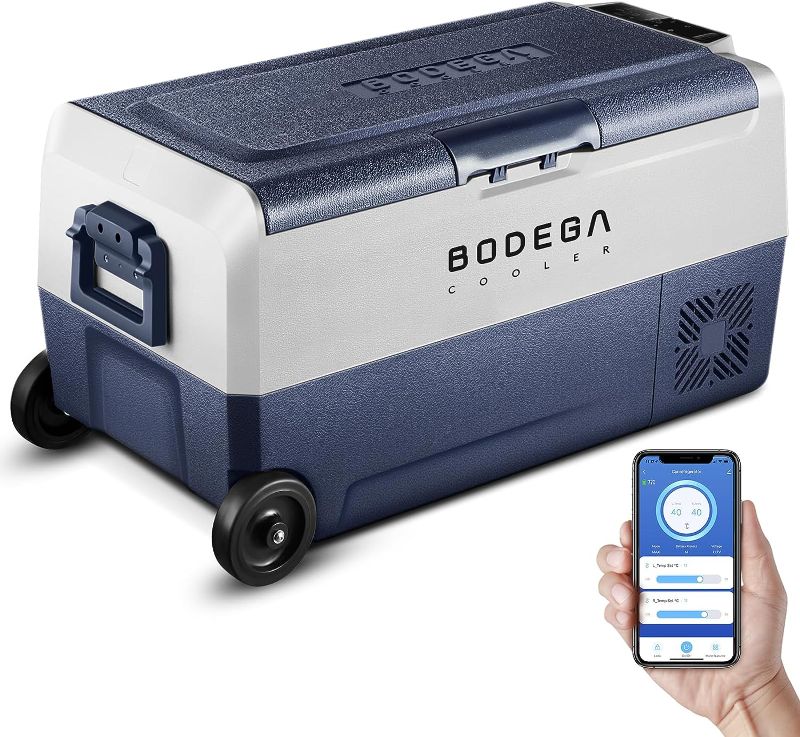 Photo 1 of ?Upgraded?BODEGACOOLER 12 Volt Car Refrigerator, Portable Freezer, Car Fridge Dual Zone WIFI APP Control, 38 Quart?36L?-4?-68? RV Electric Compressor Cooler 12/24V DC and 100-240V AC for Outdoor, Travel, Camping
