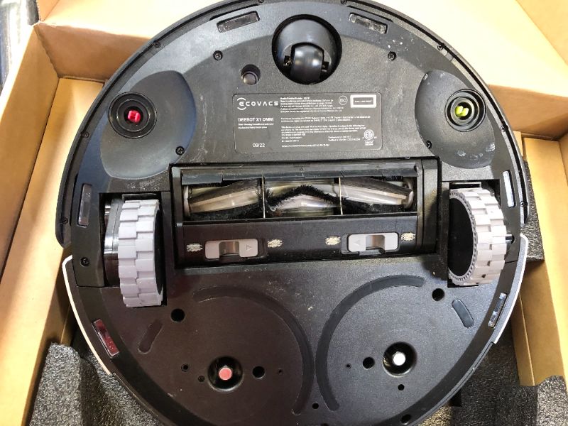 Photo 1 of ECOVACS DEEBOT X1 Omni Robot Vacuum and Mop Combo with Self-Emptying, Auto-Wash, Auto-Refill and Auto-Hot Air Drying, 5000Pa Suction, AIVI 3D Obstacle Avoidance, Built-in YIKO Voice Assistant, Black
